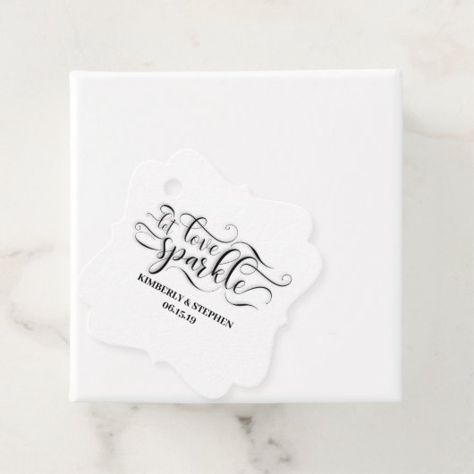 Bruiloft Laat Liefde Sparkle Versturen Bedankjes Labels (In situ)