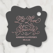 Bruiloft Laat Liefde Sparkle Versturen Bedankjes Labels (Achterkant)