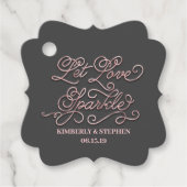 Bruiloft Laat Liefde Sparkle Versturen Bedankjes Labels (Voorkant)