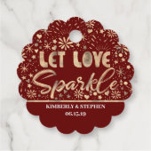 Bruiloft Laat Liefde Sparkle Versturen Bedankjes Labels (Achterkant)