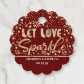 Bruiloft Laat Liefde Sparkle Versturen Bedankjes Labels (Voorkant)