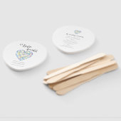 Bruiloft laat liefde sprankelen diamant waterverf handwaaier (Niet-gemonteerd)