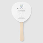 Bruiloft laat liefde sprankelen diamant waterverf handwaaier (Achterkant)