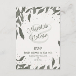 Bruiloft laat trendy inspiratie RSVP  Informatiekaartje