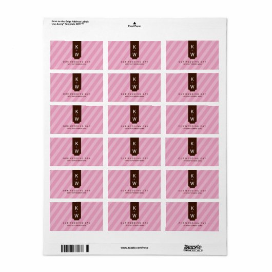 BRUILOFT LABEL SEALS :: candystripes 3L (Full Sheet)