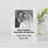 Bruiloft Lace Vow Vernieuwing Foto Lijst Kaart (Staand voorkant)