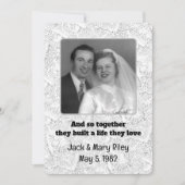 Bruiloft Lace Vow Vernieuwing Foto Lijst Kaart (Voorkant)