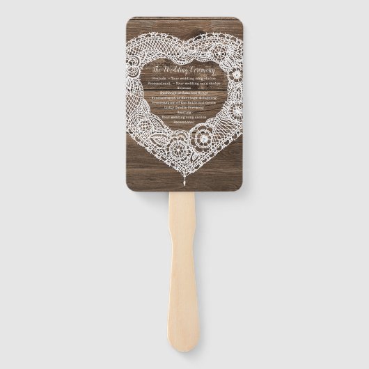 Bruiloft land kant hout effect programma fans handwaaier