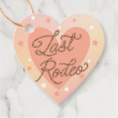 Bruiloft 'Last Rodeo Retro Western Sweet Heart' Bedankjes Labels (Voorkant)