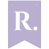 Bruiloft Lavendel 7 Letter Naam Harten Mr. & Mrs Vlaggetjes (Derde vlag)