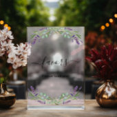 Bruiloft lavendel eucalyptus groen gunst acryl bord