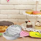 Bruiloft lavendel eucalyptus mr mevrouw hart namen papieren kommen