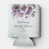 Bruiloft Lavendel & Groen Bloemmotief  Blikjeskoeler (Achterkant)