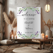 Bruiloft lavendel zilver eucalyptus welkom poster