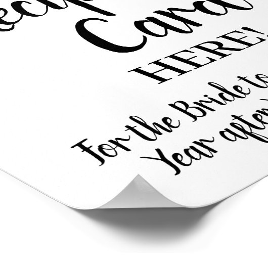 Bruiloft 'Lemons & Roses Place Recipe Card'  Poster (Hoek)