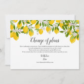 Bruiloft Lemons Wijzig de Datum Modern Kaart (Achterkant)