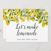 Bruiloft Lemons Wijzig de Datum Uitgesteld Save The Date (Voorkant / Achterkant)