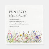 Bruiloft Leuke feiten wildflower tuin bloemig Servet (Voorkant)