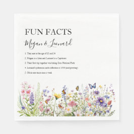 Bruiloft Leuke feiten wildflower tuin bloemig Servet