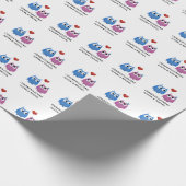 Bruiloft Leuke Uil Paar Bruid bruidegom Naam Cadeaupapier (Hoek)