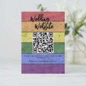 Bruiloft LGBT vlag pride Behuizing Kaart (Staand voorkant)