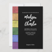 Bruiloft LGBT vlag pride  Script typografie Kaart (Voorkant)