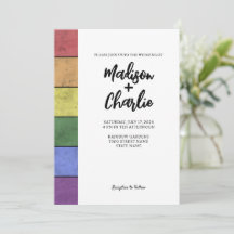 Bruiloft LGBT vlag pride  Script typografie