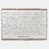 Bruiloft lied lyrische cadeau deken (Voorkant)