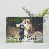 Bruiloft Liefde en Bedankt Foto Dank U B (Staand voorkant)