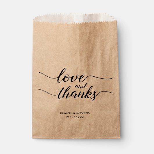 Bruiloft Liefde en bedankt Script Custom traktatie Bedankzakje (Voorkant)