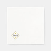 Bruiloft liefde getrouwd paar monogram servet (Voorkant)