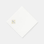 Bruiloft liefde getrouwd paar monogram servet (Hoek)