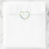 Bruiloft Liefde Hart Sticker Rustiek Botanisch Mod (Tas)