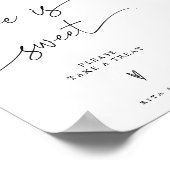 Bruiloft Liefde is Lief Snoep Buffet Dessert Teken Poster (Hoek)