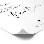 Bruiloft Liefde is Lief Snoep Buffet Dessert Teken Poster (Hoek)