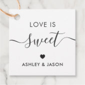 Bruiloft Liefde is Sweet Gift Label, Bruiloft Labe Bedankjes Labels (Voorkant)