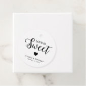 Bruiloft Liefde is Zoet Rond Bedankjes Labels (In situ)