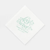 Bruiloft | Liefde is zoet Snoep Buffet Mint Green Servet (Hoek)