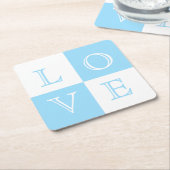 Bruiloft Liefde Papier Onderzetter Set (Schuin)