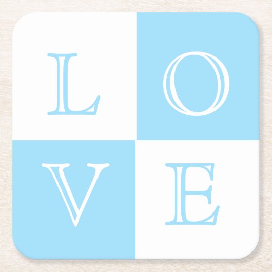 Bruiloft Liefde Papier Onderzetter Set (Voorkant)