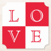 Bruiloft Liefde Papier Onderzetter Set (Voorkant)