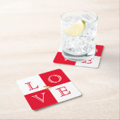 Bruiloft Liefde Papier Onderzetter Set (Insitu)