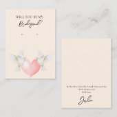 Bruiloft Liefde Vogel Bruidsmeisje Oorbel Display  Visitekaartje (Voorkant / Achterkant)