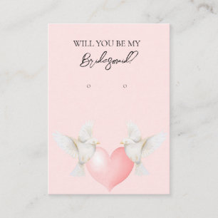 Bruiloft Liefde Vogel Bruidsmeisje Oorbel Display  Visitekaartje