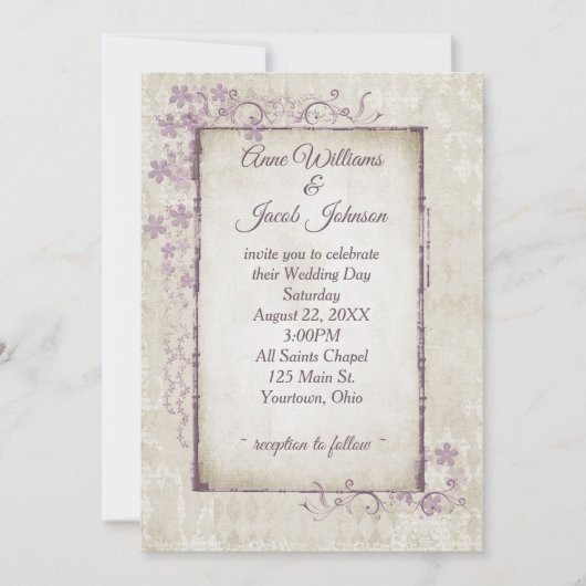 Bruiloft  Lijst Kaart (Voorkant)