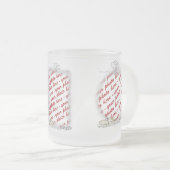 Bruiloft Lijst met ringen & linten Matglas Koffiemok (Voorkant rechts)