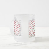 Bruiloft Lijst met ringen & linten Matglas Koffiemok (Voorkant links)