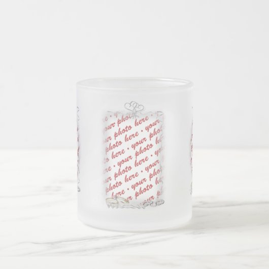 Bruiloft Lijst met ringen & linten Matglas Koffiemok (Center)