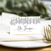 Bruiloft Lila Lavendel Bloemen Receptie Zitplaatse Plaatskaartje