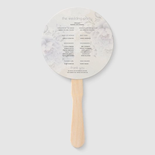 Bruiloft | Lila Rustische en paasmakerij Floral Handwaaier (Achterkant)